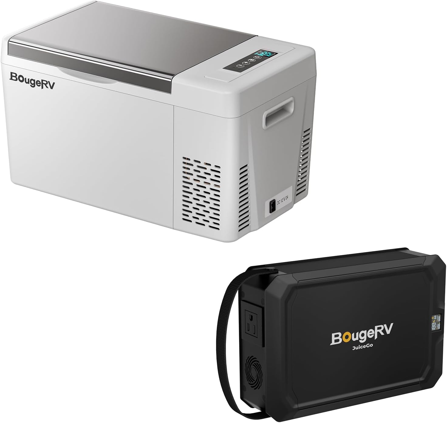 BougeRV Portable Fridge & Power Station Combo for On-the-Go Adventures