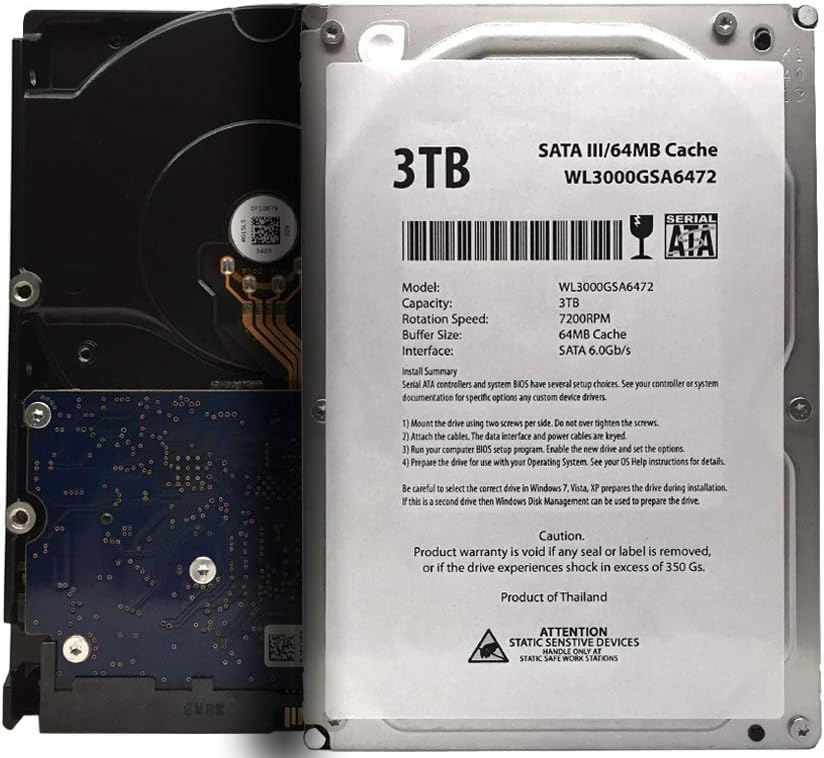 High Performance 3TB Desktop Hard Drive for RAID/NAS/DVR - 1 Yr Warranty