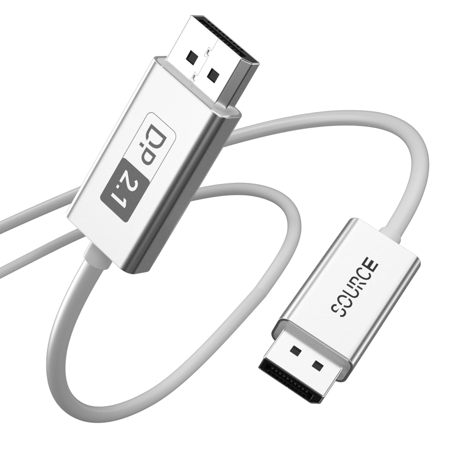 DisplayPort 2.1 Cable Fiber Optic 50ft for Ultra-Smooth Gaming