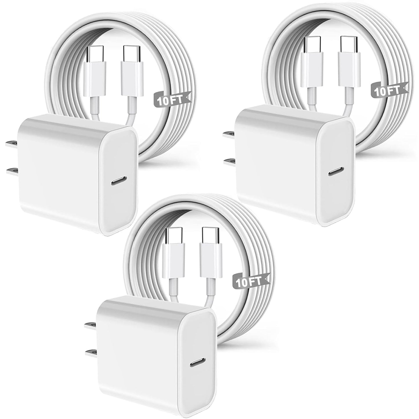 10FT iPhone 17 Charger with 20W Fast Wall Charger Block