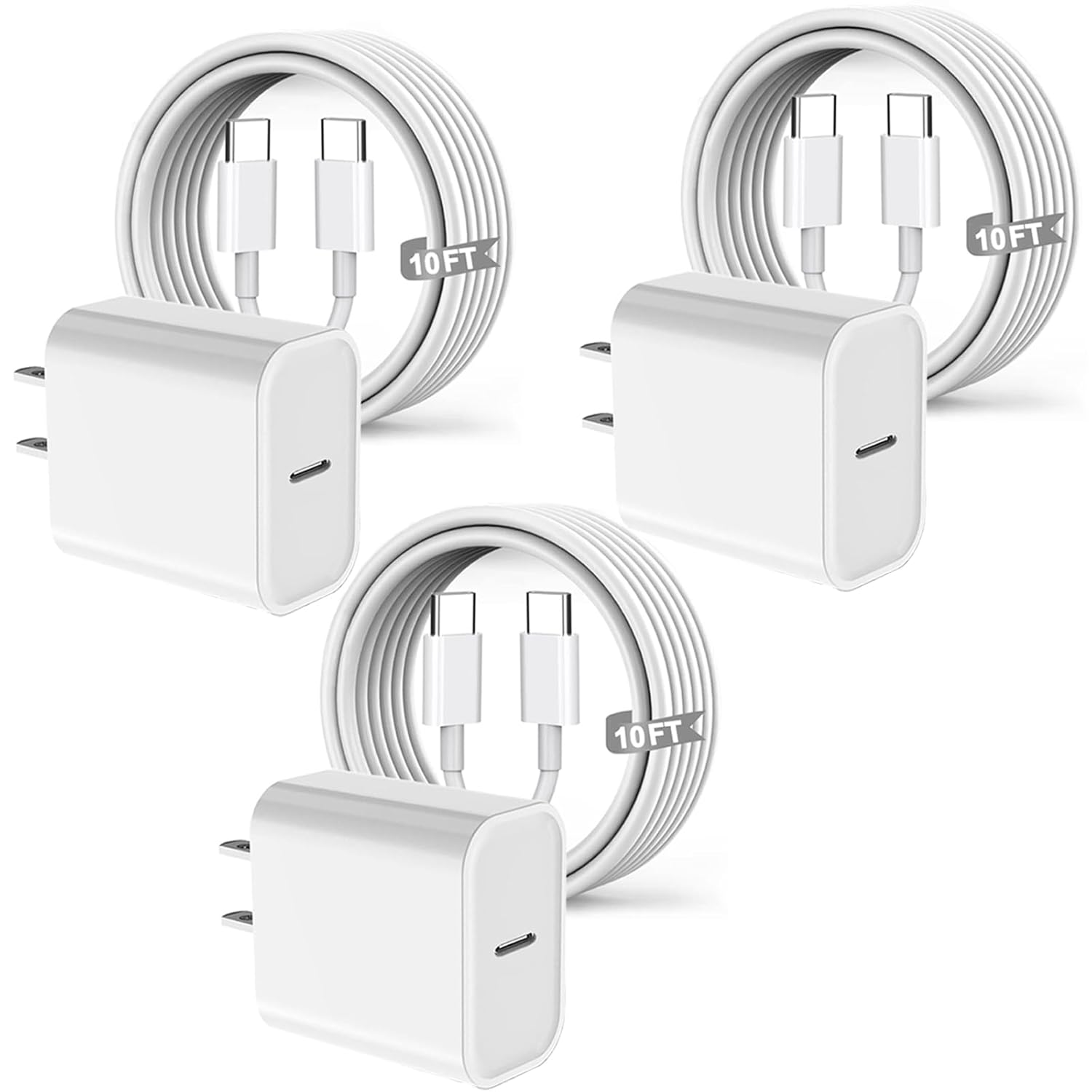 10FT iPhone 17 Charger with 20W Fast Wall Charger Block