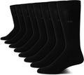 Men's Dress Socks 8 Pack - Breathable Cotton Mid Crew for Men