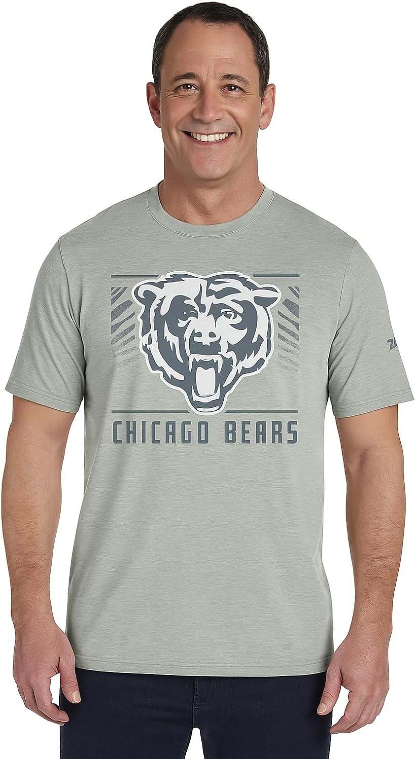 Zubaz NFL Men's Short Sleeve Team Graphic T-Shirt for Fans