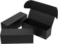 Black Shipping Boxes 12x4x4 in 25 Pack - Durable Matte Mailers