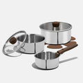 CAROTE Tri-Ply Stainless Steel Sauce Pan Set for Versatile Cooking
