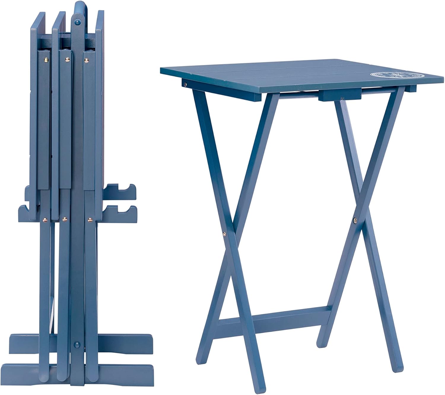 Organize in Style: Linon Navy Trey Table Set