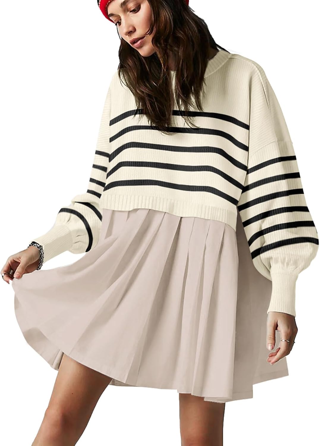 Womens Oversized Sweater Dress for Trendy Spring and Fall Wear