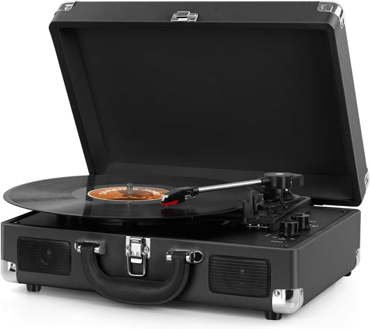 Vintage Suitcase Bluetooth Turntable