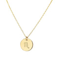 Handmade Gold Scorpio Necklace 16-18ft Adjustable - Zodiac Gift