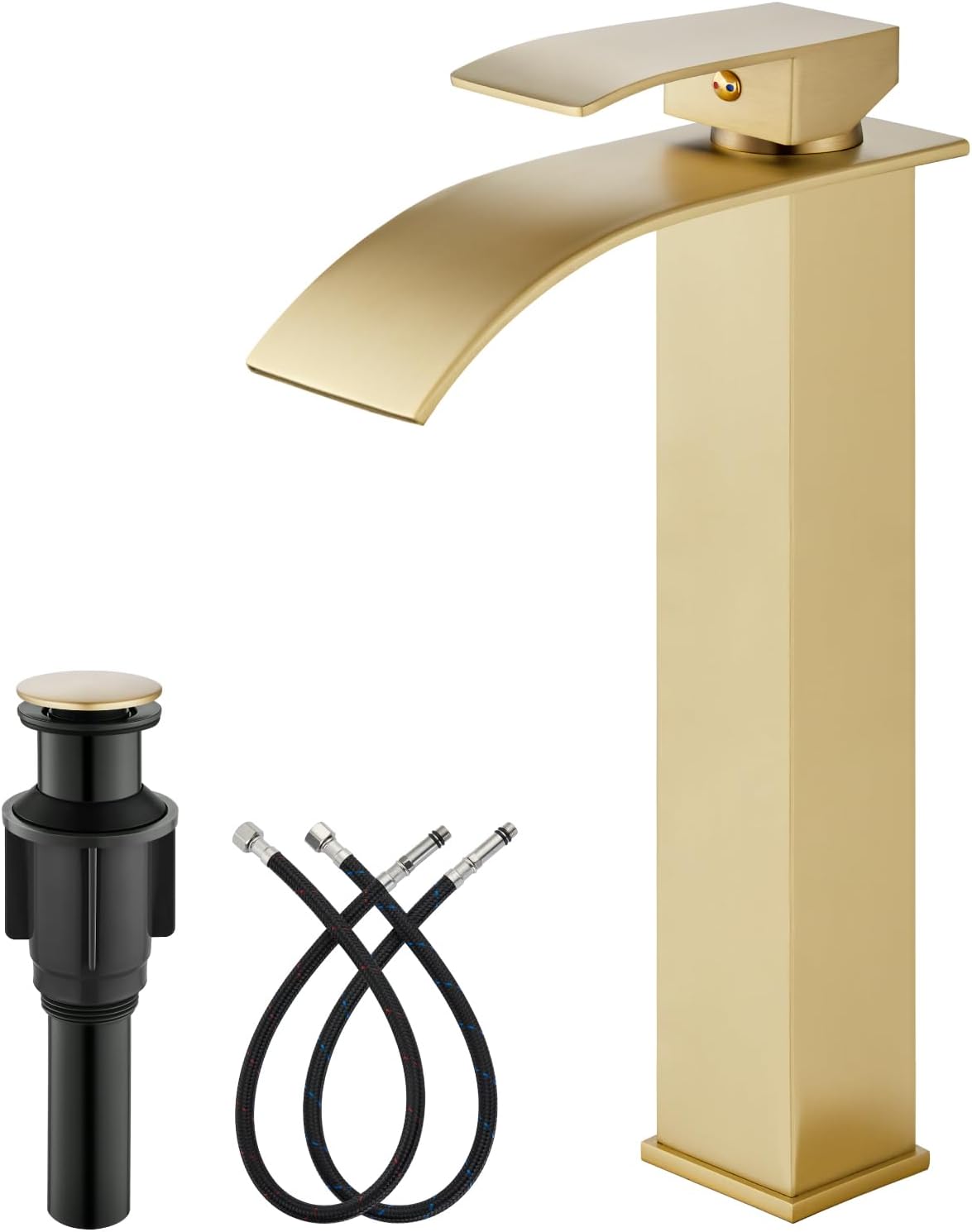 Gotonovo Waterfall Tall Bathroom Faucet for Modern Sinks