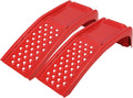 8 in Lift Solid Steel Car Ramp 8000 LBS Capacity - 2 Pack Red