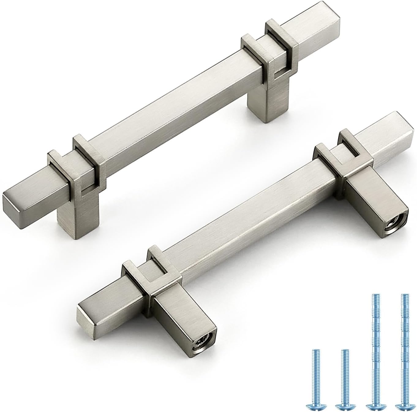 3 Inch Brushed Nickel Cabinet Handles for Modern Kitchens