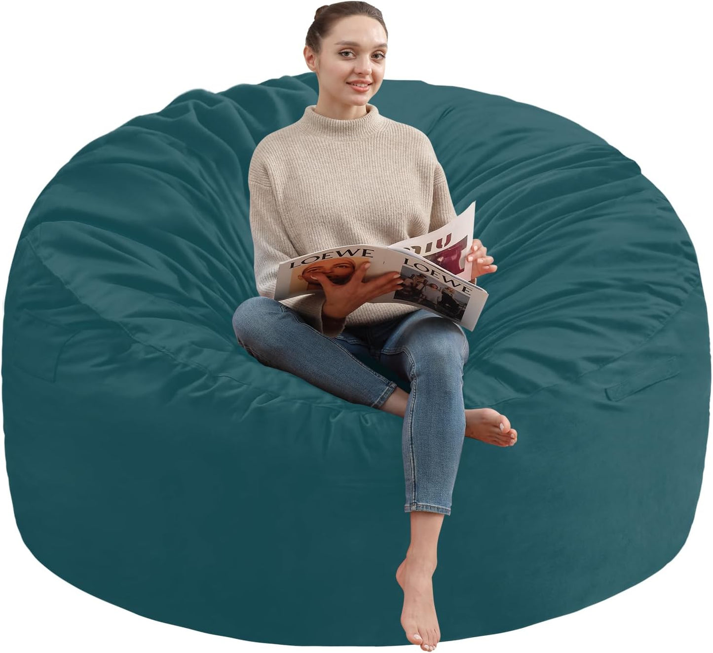 5FT Bean Bag Chair with Memory Foam for Ultimate Comfort