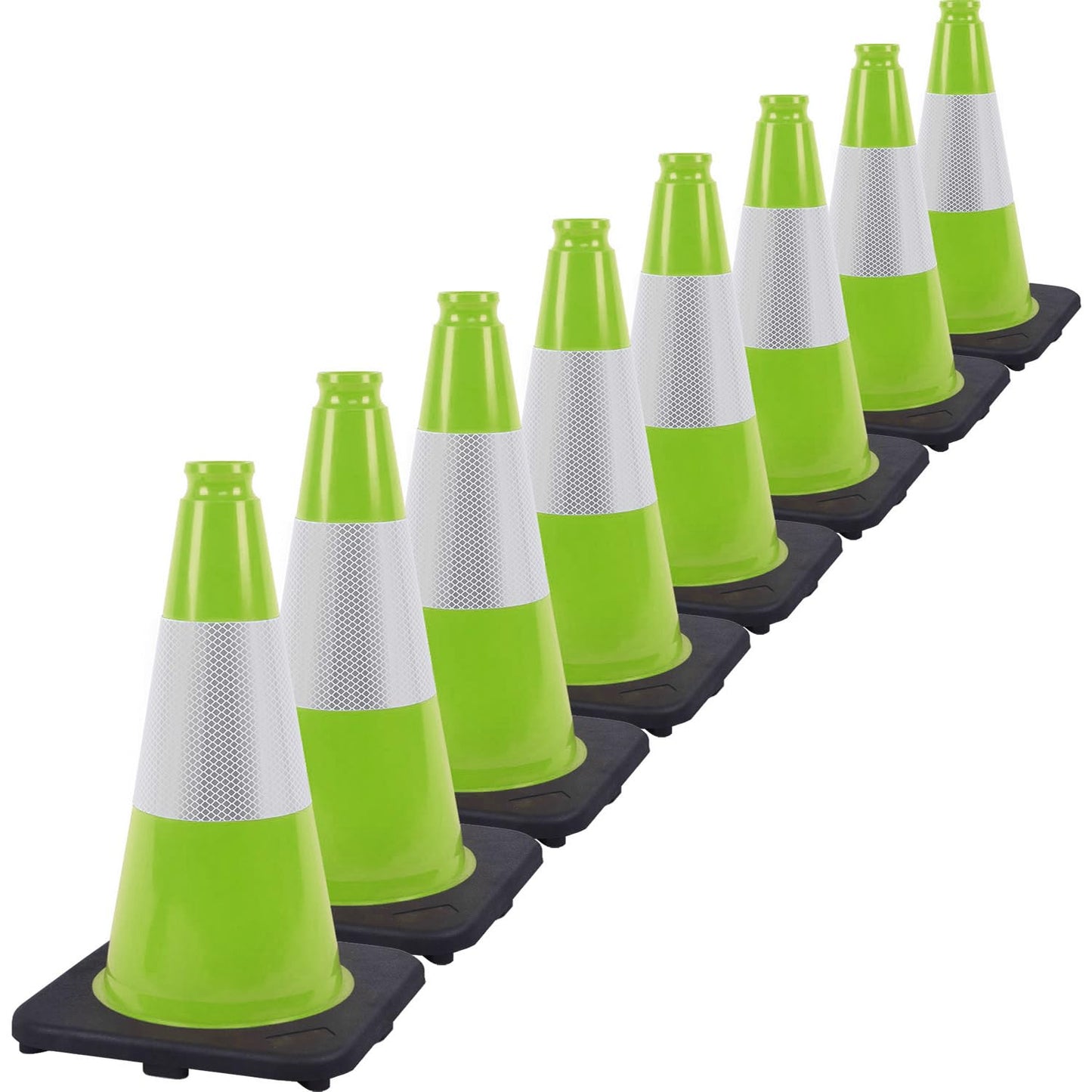 Fluorescent Orange/Green PVC Traffic Cones for Safety Use