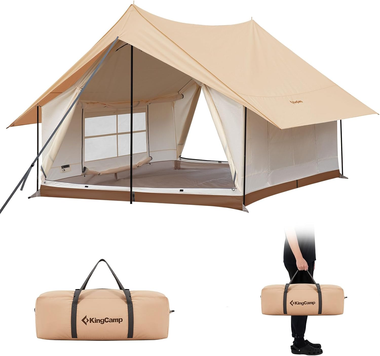 KingCamp 4 Season Glamping Tent: Waterproof, Breathable, Easy Setup