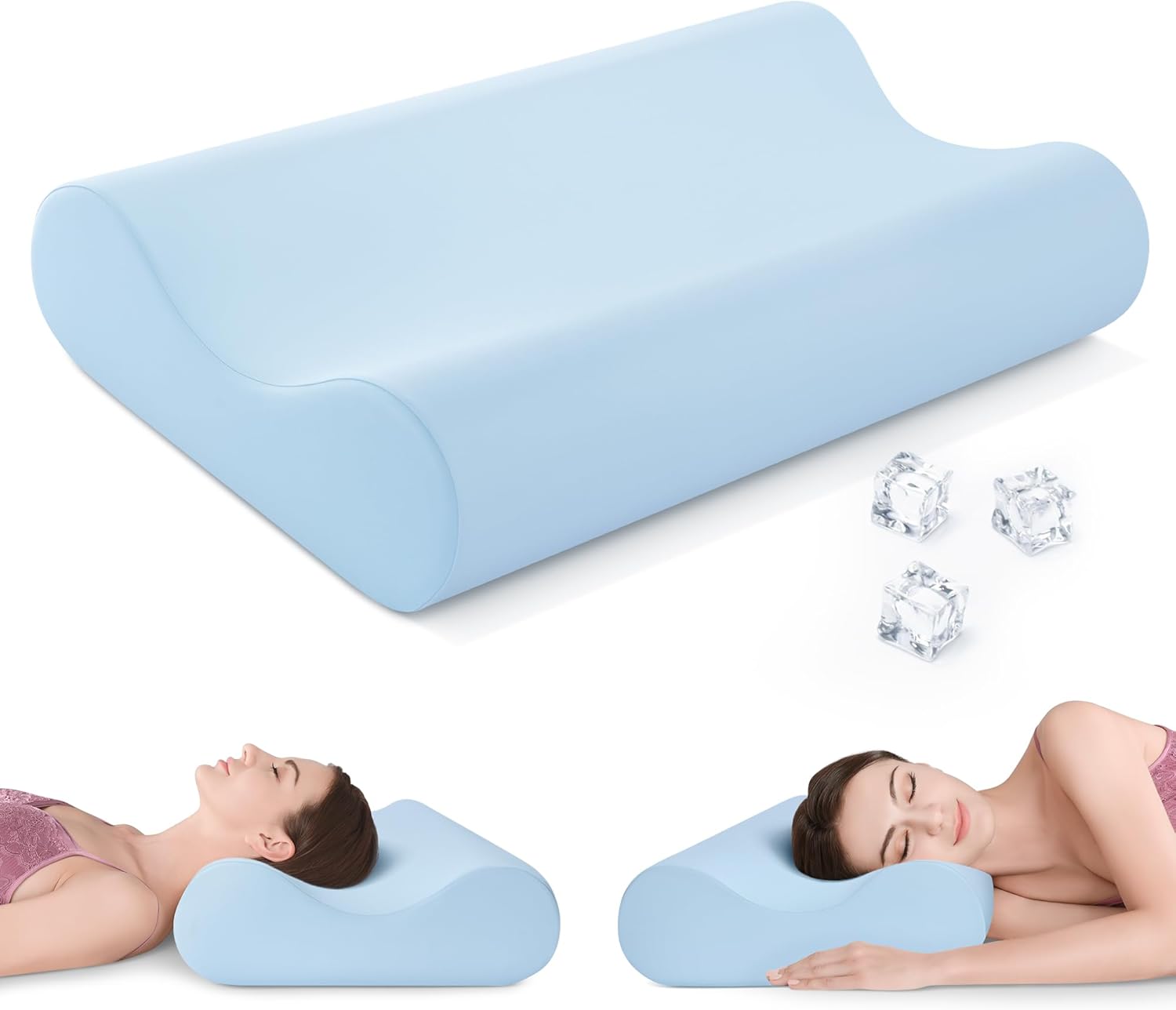 Contour Memory Foam Pillow for Neck Pain Relief and Comfort