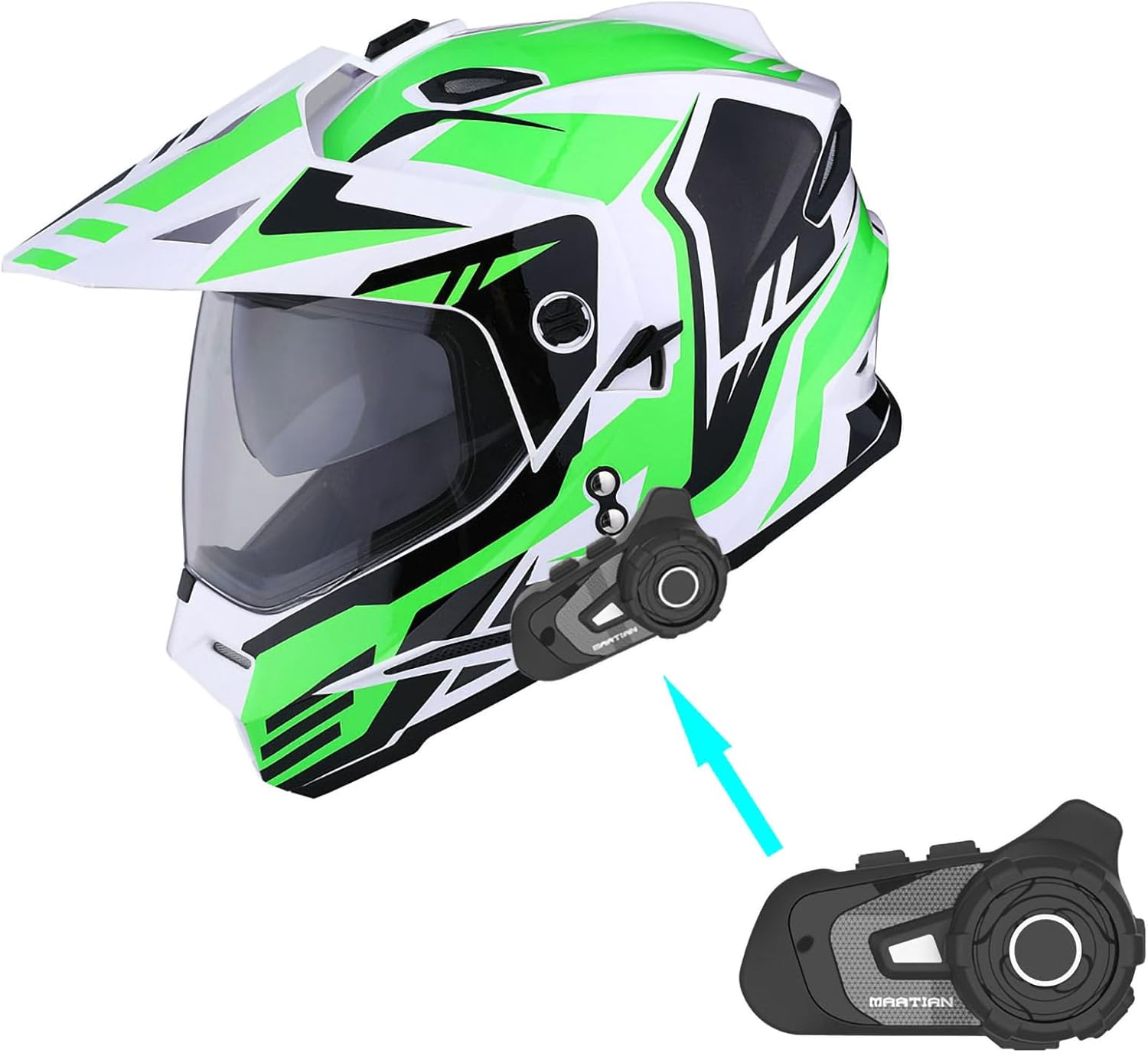 1Storm Dual Sport Motorcycle Full Face Helmet with Bluetooth