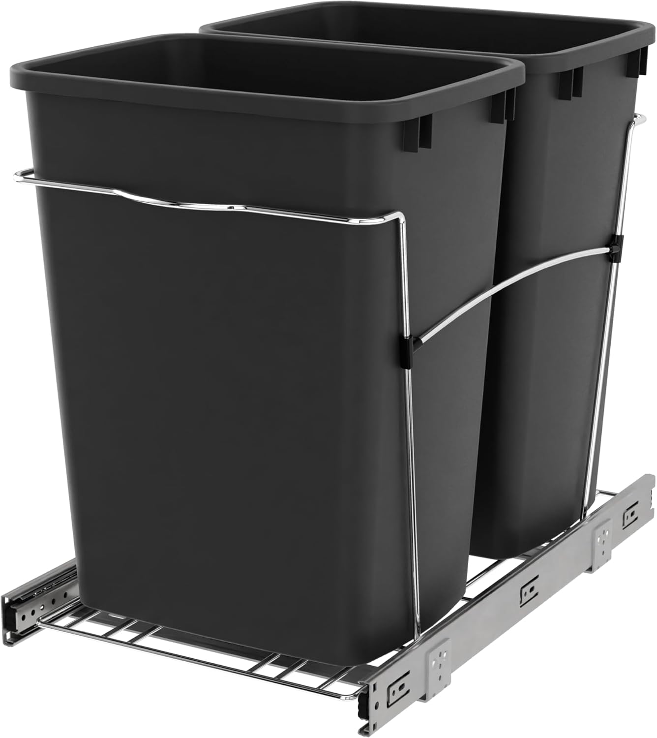 Rev-A-Shelf Double Pullout Trash Can for Kitchen Cabinets