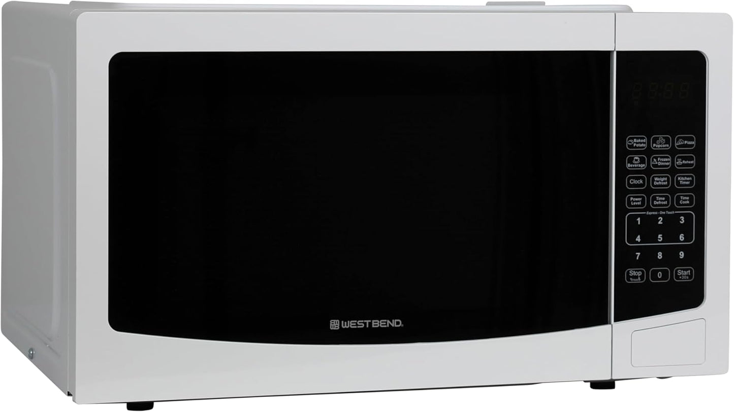 Compact 1000-Watts Microwave Oven with 6 Cooking Settings