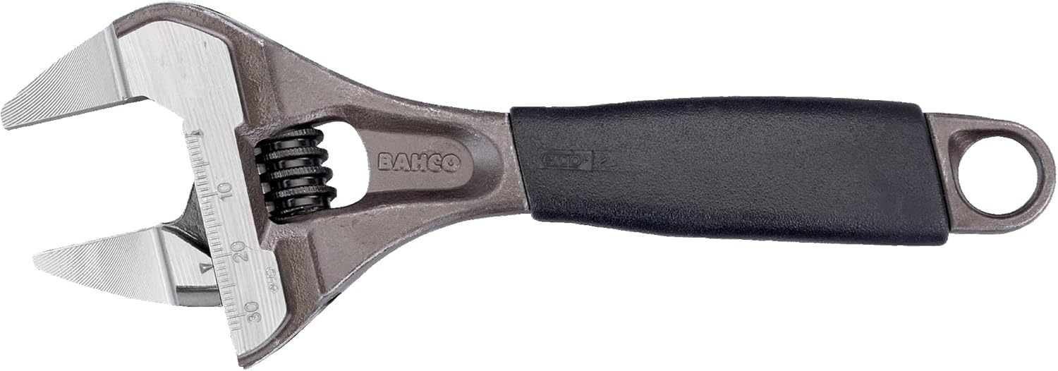 Bahco Ergo Big-Mouth Adjustable Wrench for Tight Spaces