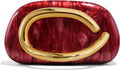 Clutch Purses for Women Formal PU Leather Marble Acrylic Evening Bag 7