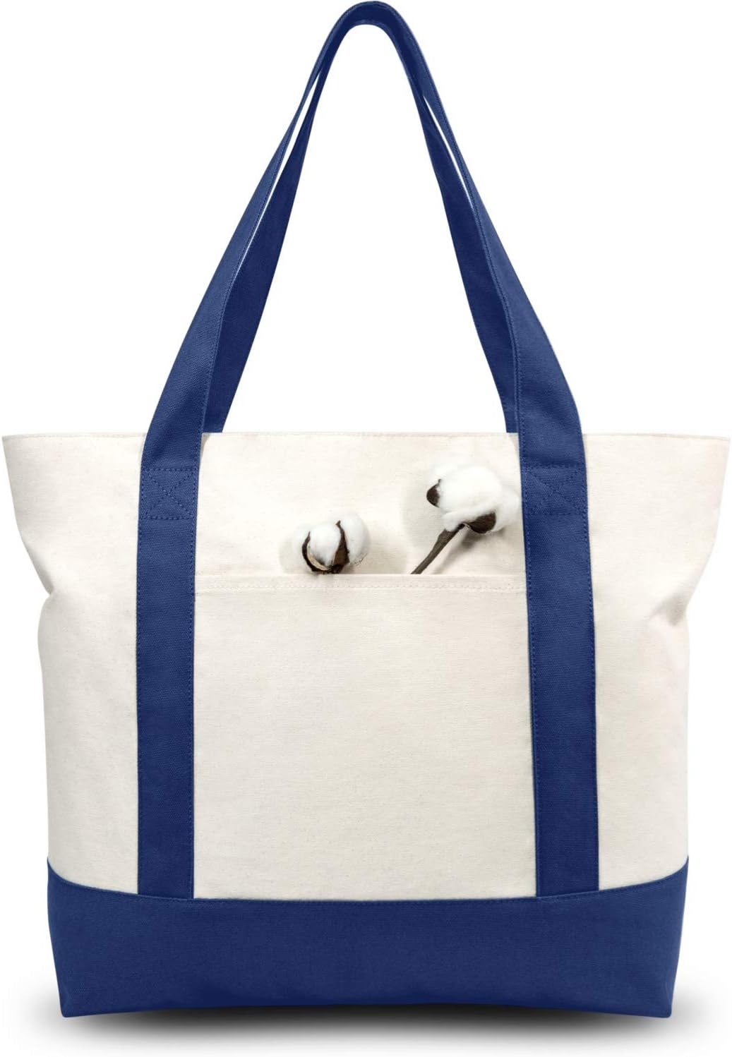 TOPDesign 6-Pack Canvas Tote Bags for Grocery and Daily Use