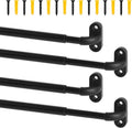 Screwed Sash Curtain Rods for French Doors 30-40 In. 4 Pack