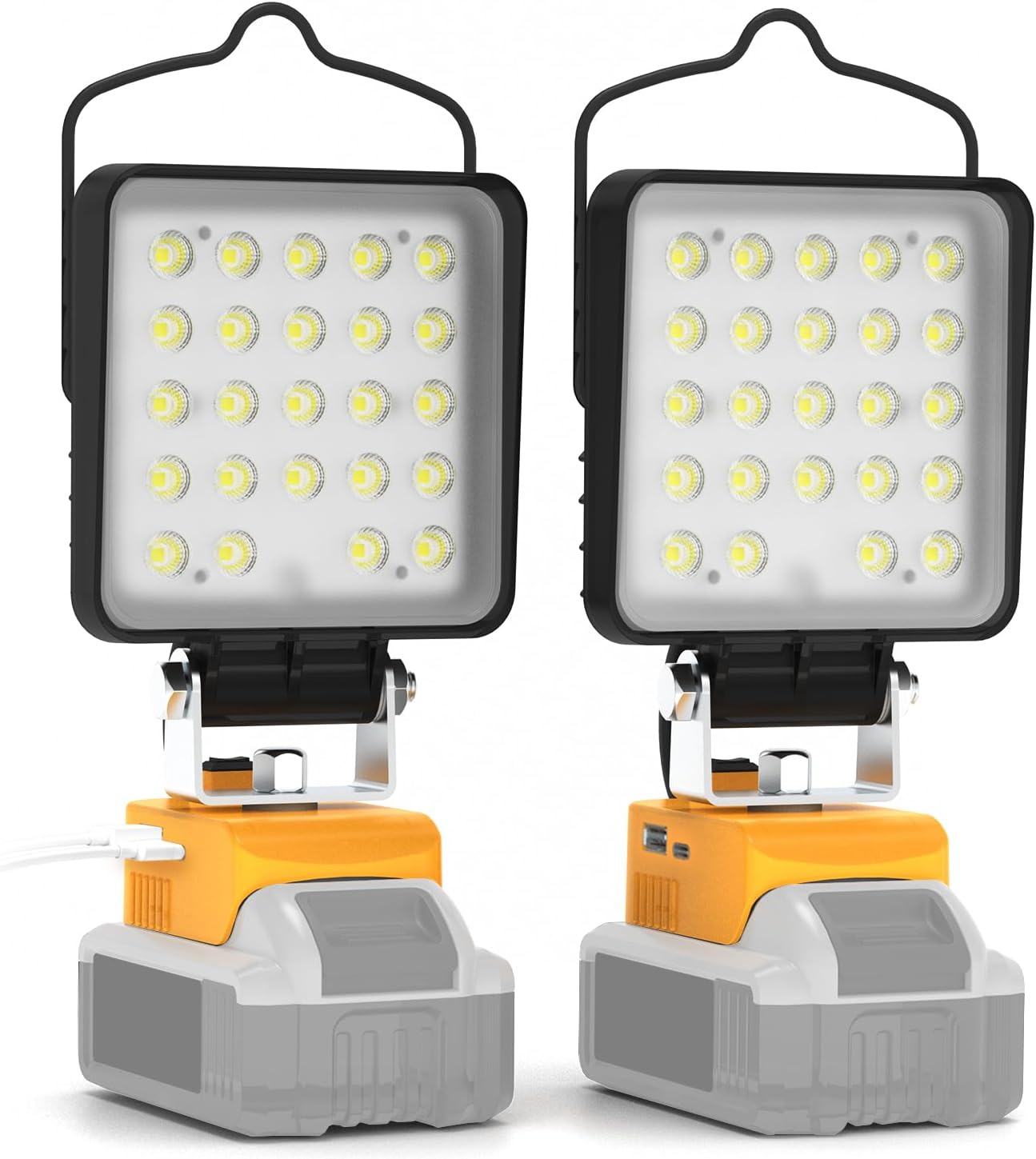 Cordless LED Work Light for Dewalt 20V Max Battery - 2 Pack