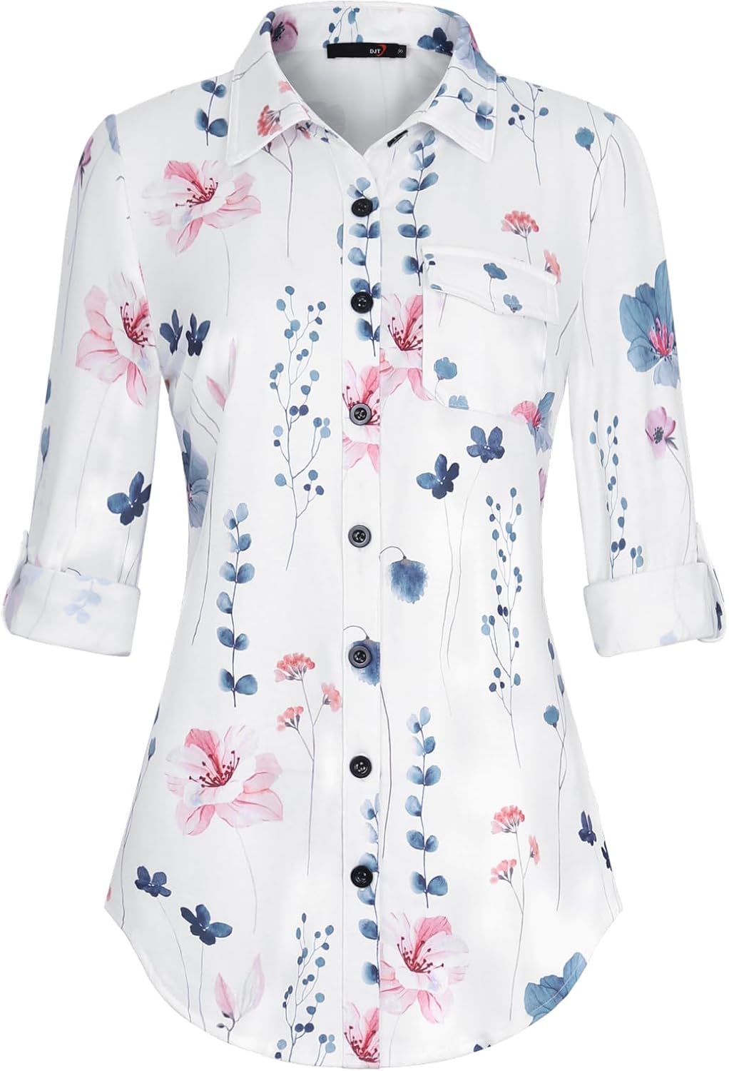 DJT Womens Soft Knitted Shirts for Casual and Work Wear