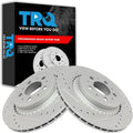 TRQ Rear Performance Brake Rotors Set Compatible with 2003-2014 Volvo