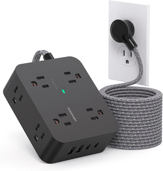 HANYCONY 20 Ft Power Strip Surge Protector - Ultimate Home Office Charging Solution