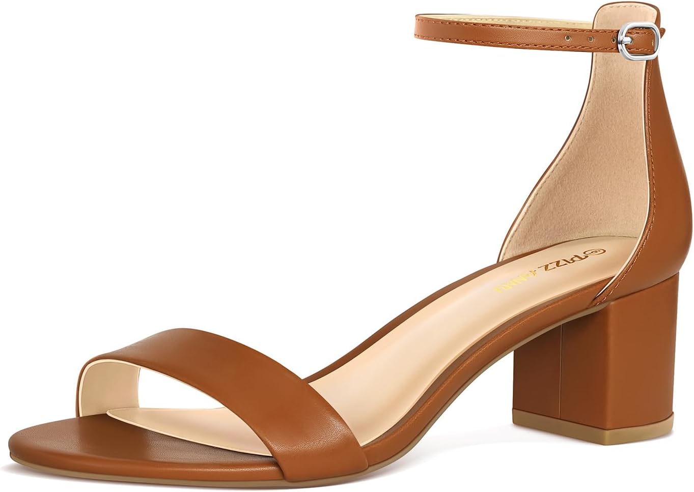 PIZZ ANNU Women's Low Block Chunky Heels Sandals for Comfort