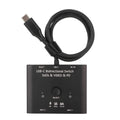 KVM Switch 2 in 1 Out USB C Bi Directional 8K 60Hz 10Gbps