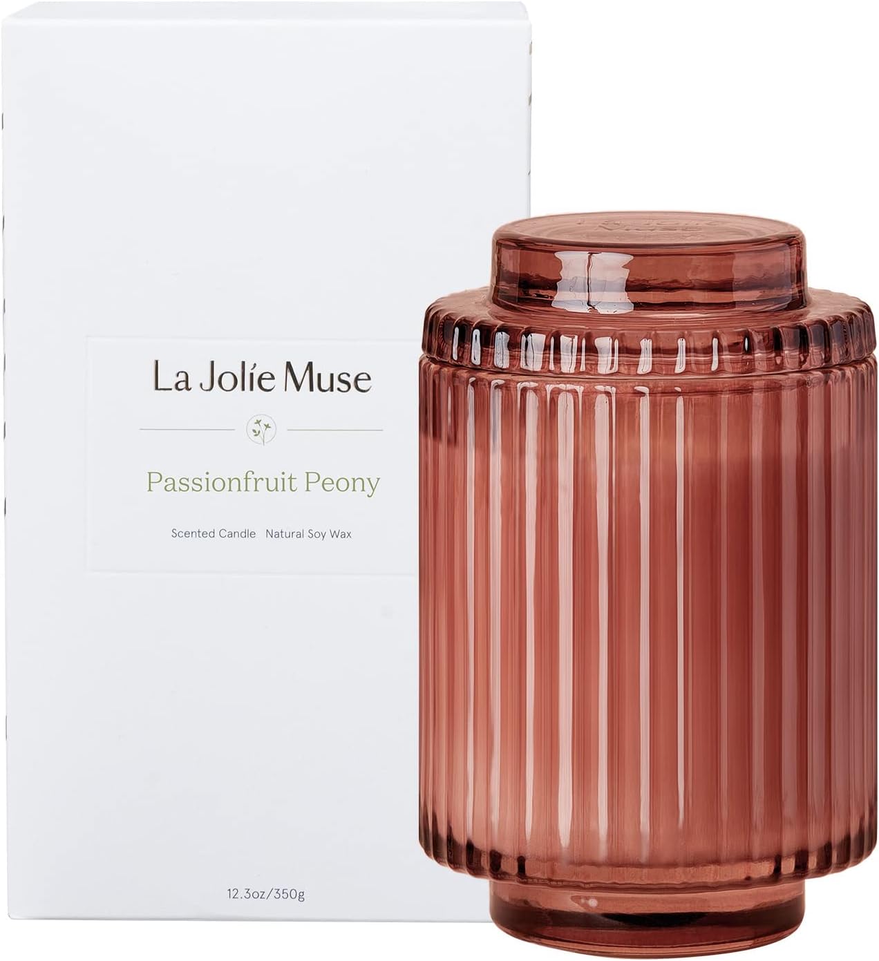 Passionfruit Peony Scented Candle for Home by LA JOLIE MUSE