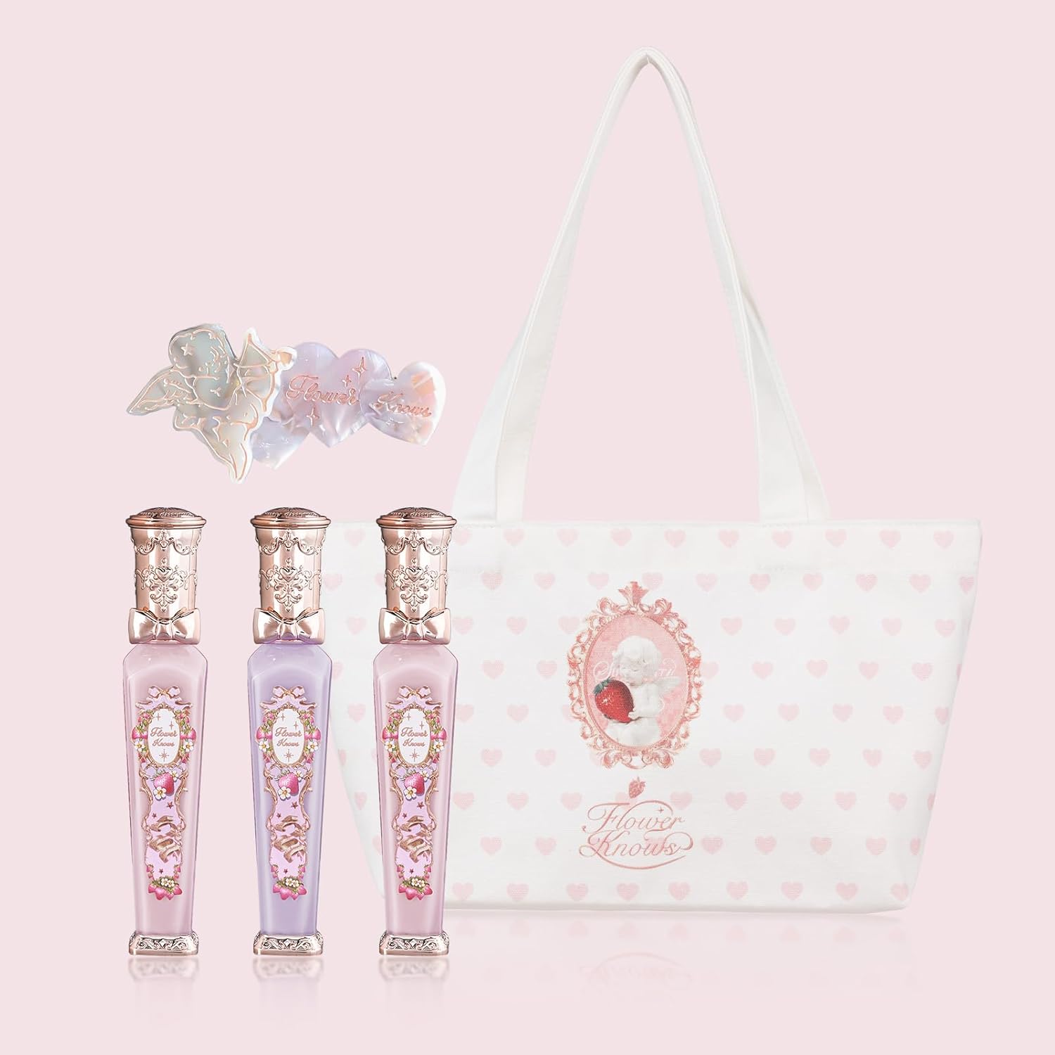 Flower Knows Violet Strawberry Rococo Glowy Lip Gloss Set