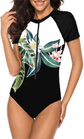 SELINK Women's Long Sleeve Rash Guard One Piece Swimsuit - UPF 50