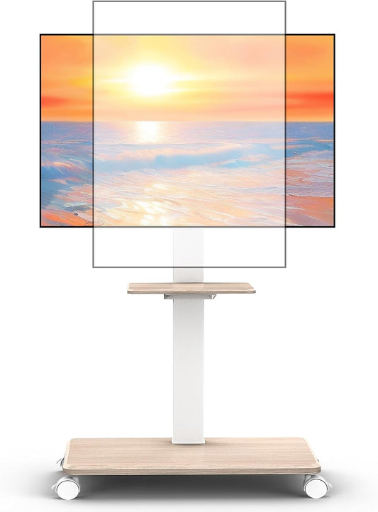 Neothm Mobile TV Stand: Height Adjustable & Tiltable