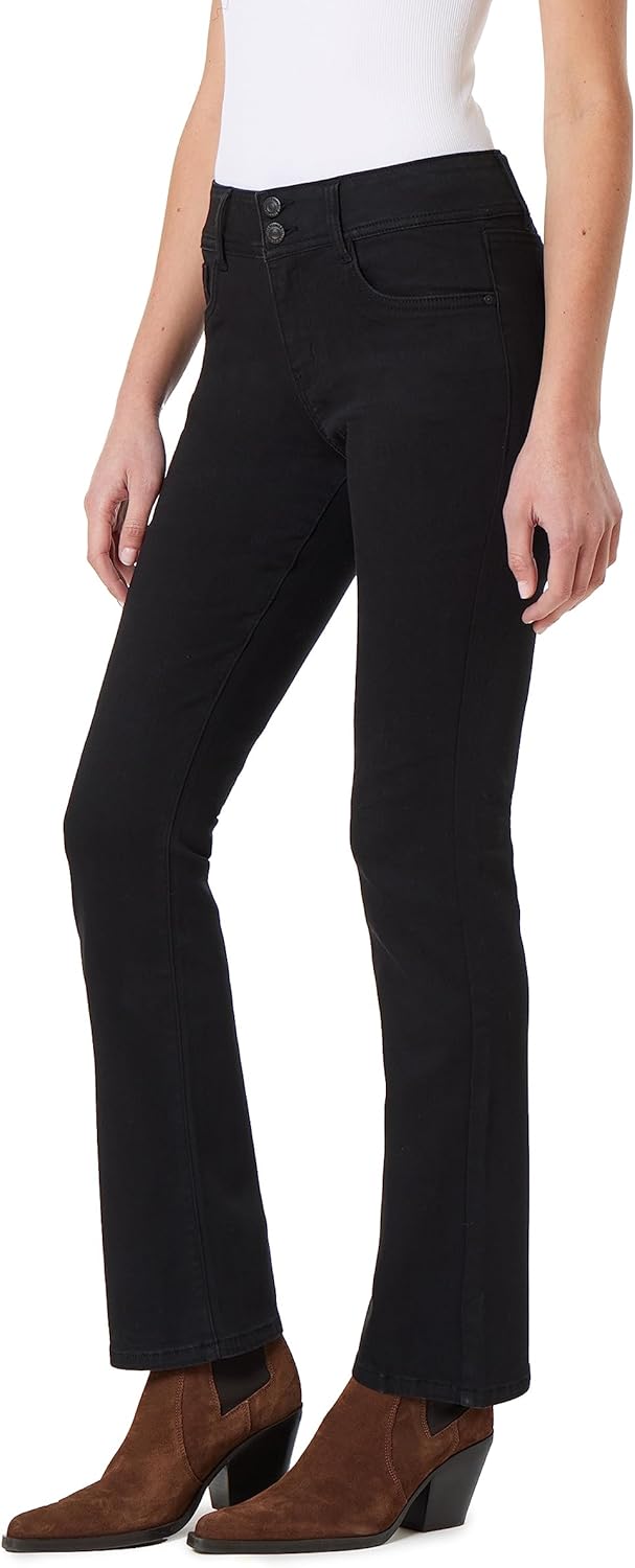 WallFlower Women's Ultra Slim Bootcut Mid-Rise Jeans for Comfort