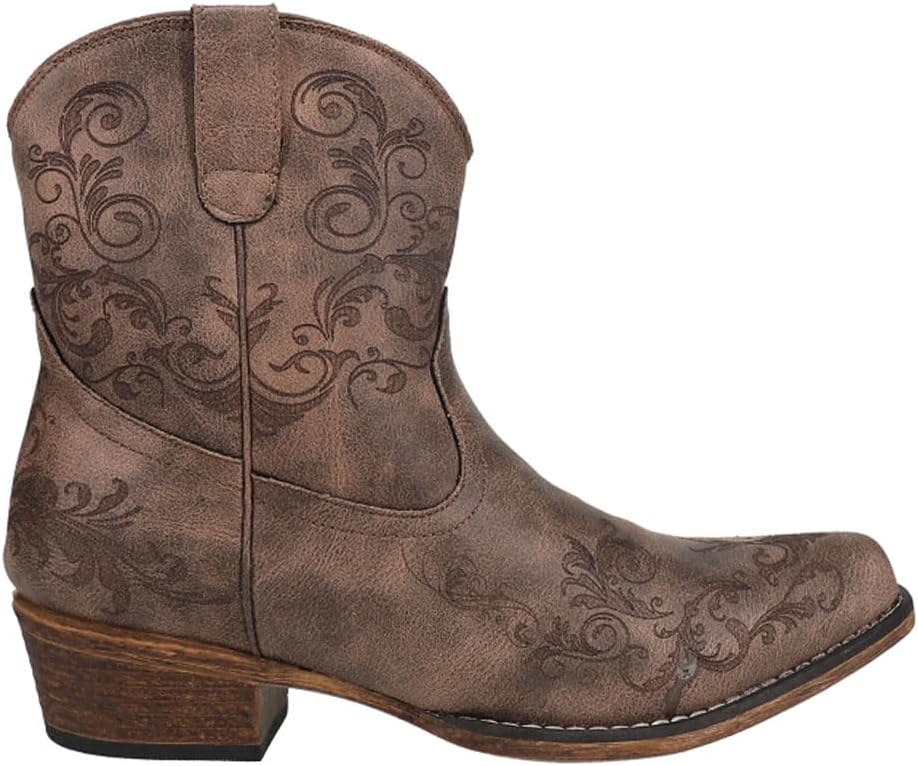 ROPER Womens Short Stuff Embroidery Snip Toe Casual Boots