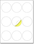 2.5ft Round Matte White Sticker Label, Laser/Inkjet - 200 Sheets