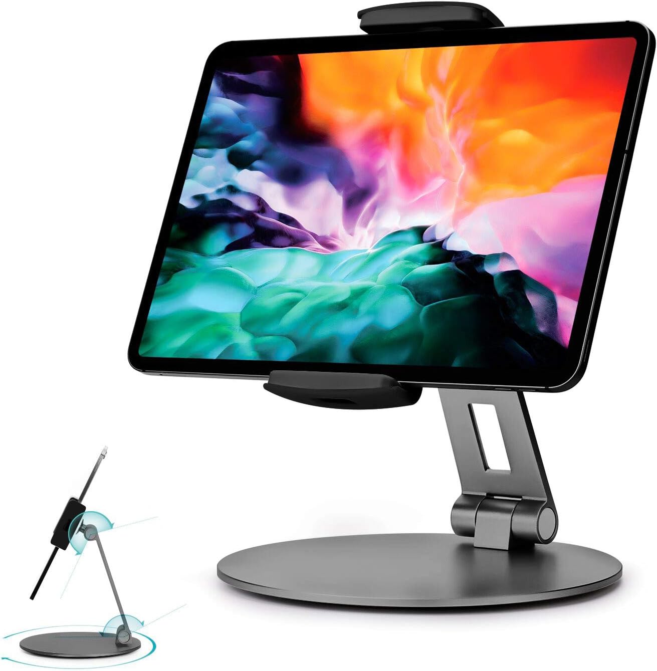 Stouchi 12.9 iPad Stand with 360 Swivel Base for Tablets