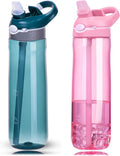 Durable 24oz Pink & Dark Cyan Water Bottles for All Activities