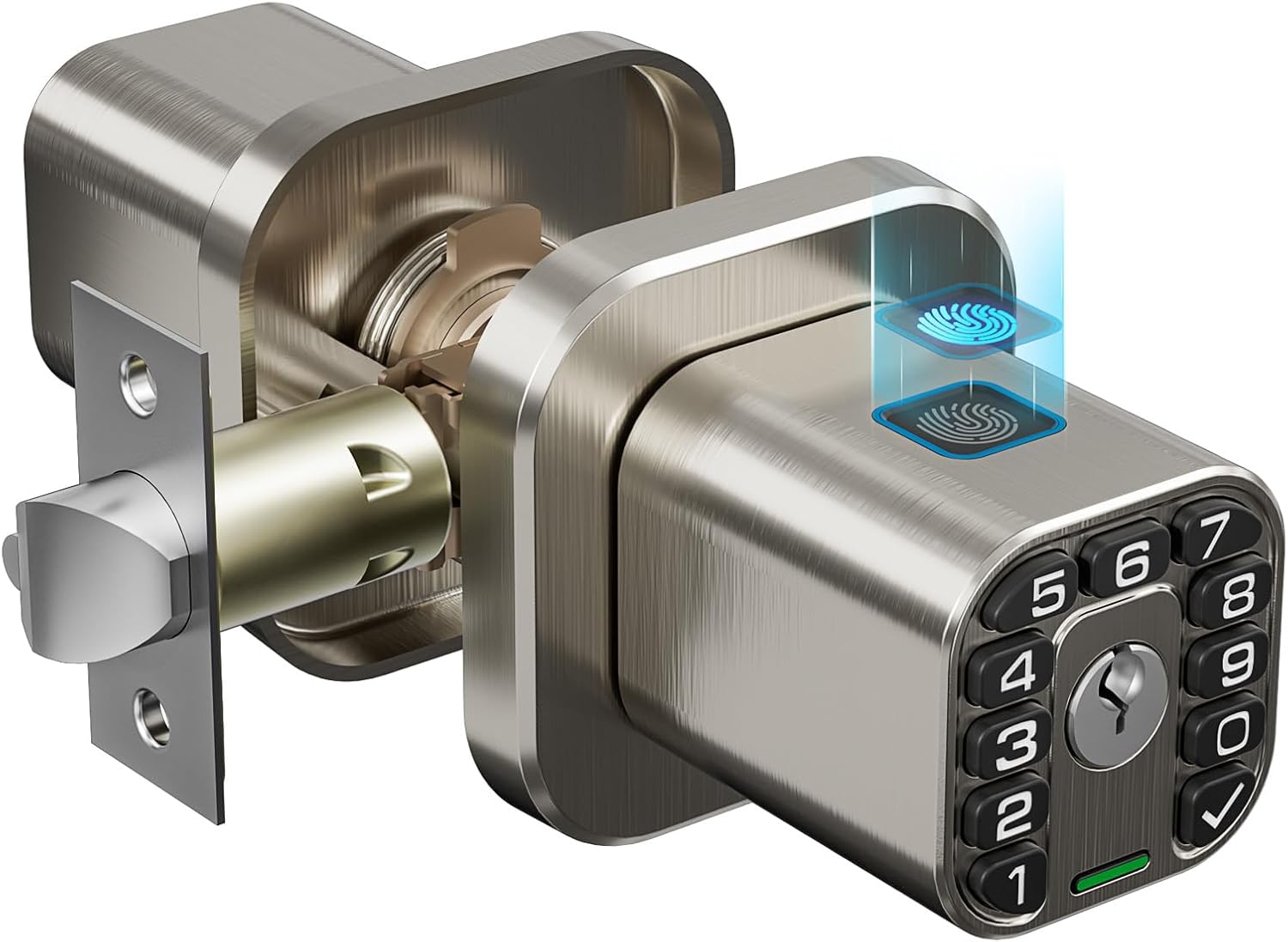 Fingerprint Door Knob with Keypad - Smart Biometric Lock