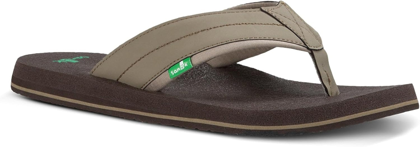 Sanuk Mens Beer Cozy 2 Flip Flops for Ultimate Beach Comfort