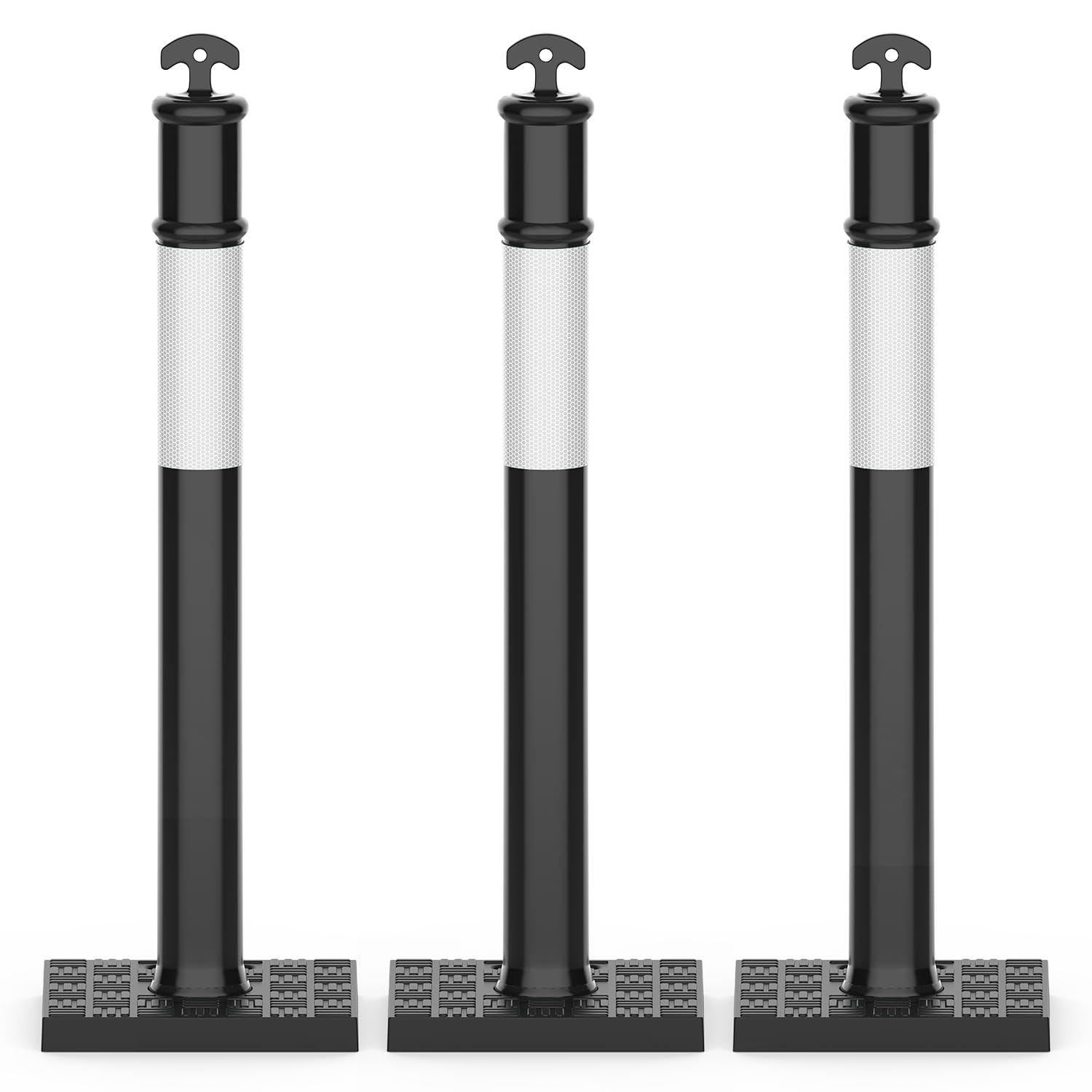 RoadHero 45 Inch Delineator Post Set for Traffic Safety Use
