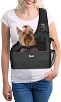 SlowTon Pet Dog Sling Carrier - Hands Free Hard Bottom Papoose