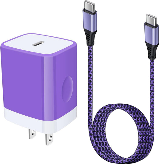 Super Fast 20W Type C Charger & 6FT Cable for Samsung Galaxy & Google Pixel
