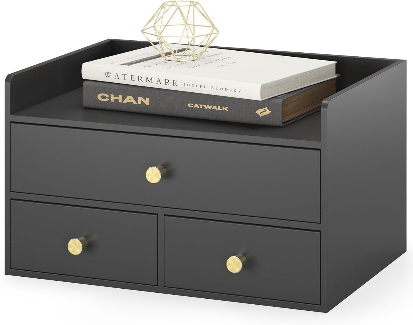 Bamboo Desk Organizer with Drawers for Home and Office Use