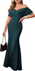 Formal Dresses for Women Cocktail Off Shoulder Floor Length Evening up