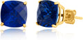 Women's 925 Silver Cushion Cut Gemstone Stud Earrings for Daily Wear